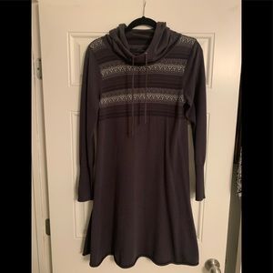 Prana gray hooded sweater dress. Worn once.